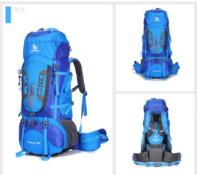 Sac à dos randonnée professionnel 80 L étanche, système de soutien dorsal léger