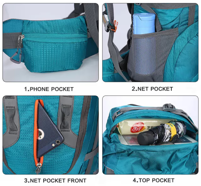 Sac à dos randonnée professionnel 80 L étanche, système de soutien dorsal léger