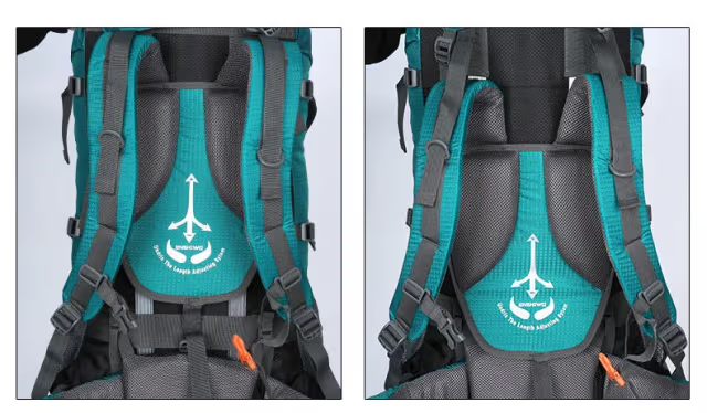 Sac à dos randonnée professionnel 80 L étanche, système de soutien dorsal léger