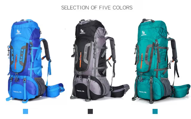 Sac à dos randonnée professionnel 80 L étanche, système de soutien dorsal léger