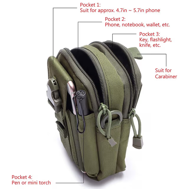 Pochette Sac banane multifonction avec support pour téléphone