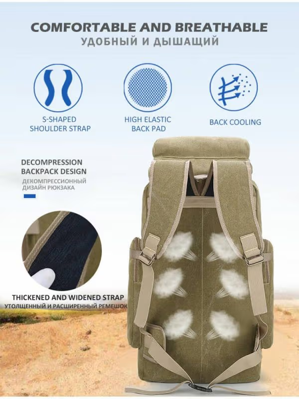 Sac à dos randonnée tactique militaire 80l imperméable