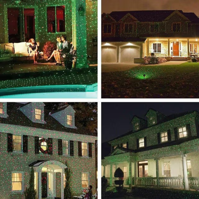 Projecteur Laser Décoratif Extérieur et Intérieur Éclairage Festif - جهاز عرض ليزر ديكور منزلي وللحدائق للاحتفالات