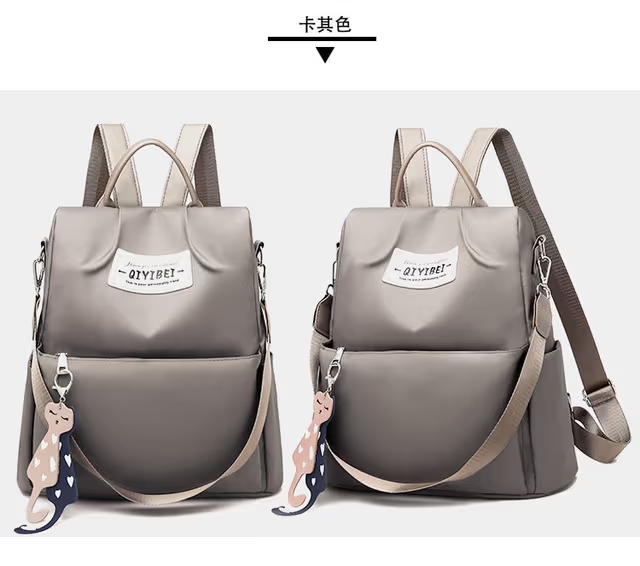 Sac à dos oxford Antivol étanche Pour Femme - Gris