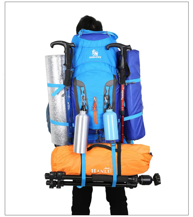 Sac à dos randonnée professionnel 80 L étanche, système de soutien dorsal léger