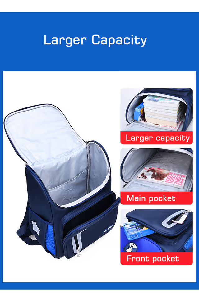 Sac à Dos orthopédique d'école primaire pour Enfant Garçon et Fille Étanche