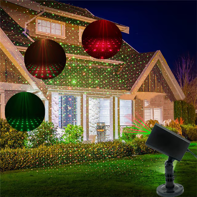Projecteur Laser Décoratif Extérieur et Intérieur Éclairage Festif - جهاز عرض ليزر ديكور منزلي وللحدائق للاحتفالات