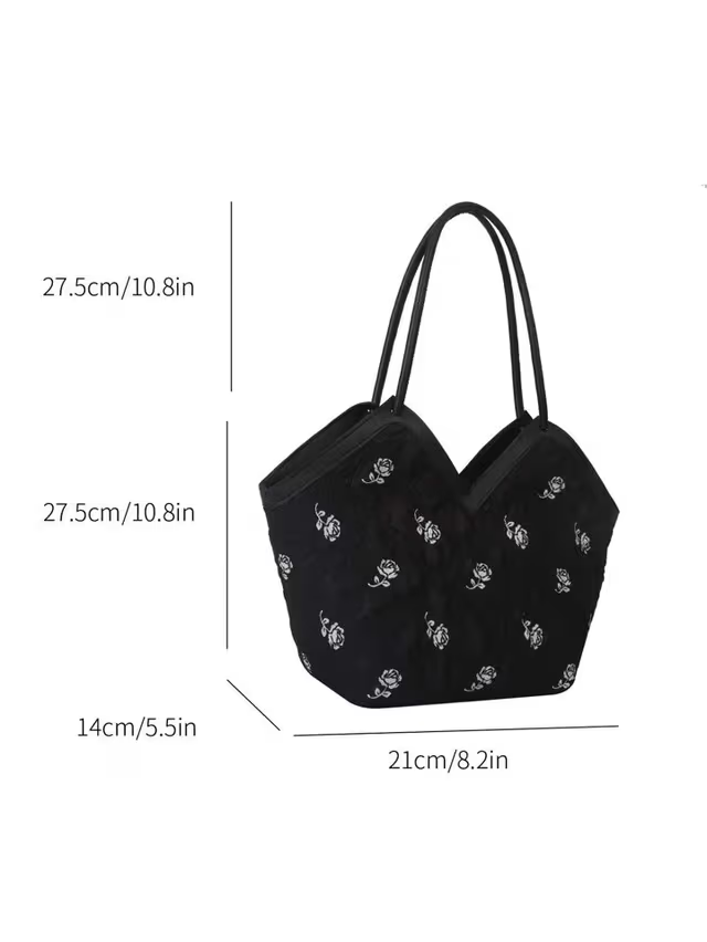 Sac à bandoulière à motif floral avec motif de patch de lettre