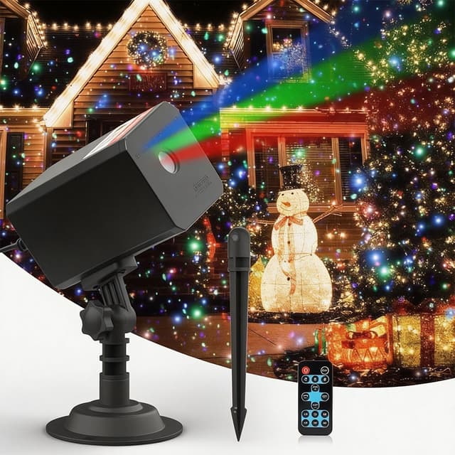 Projecteur Laser Décoratif Extérieur et Intérieur Éclairage Festif - جهاز عرض ليزر ديكور منزلي وللحدائق للاحتفالات