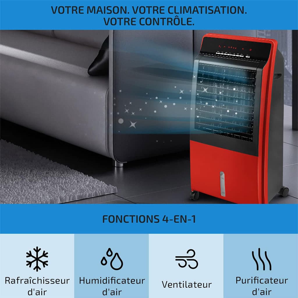Refroidisseur d’Air Portable 4 en 1 Réservoir 8L – مبرد متنقل