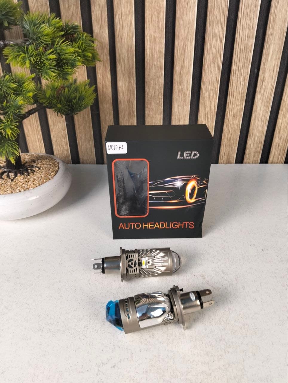 Kit Lampes Projecteur LED H4 36W Éclairage Full LED 6000K - طقم مصابيح بروجيكتور مدمجة للسيارات والدراجات