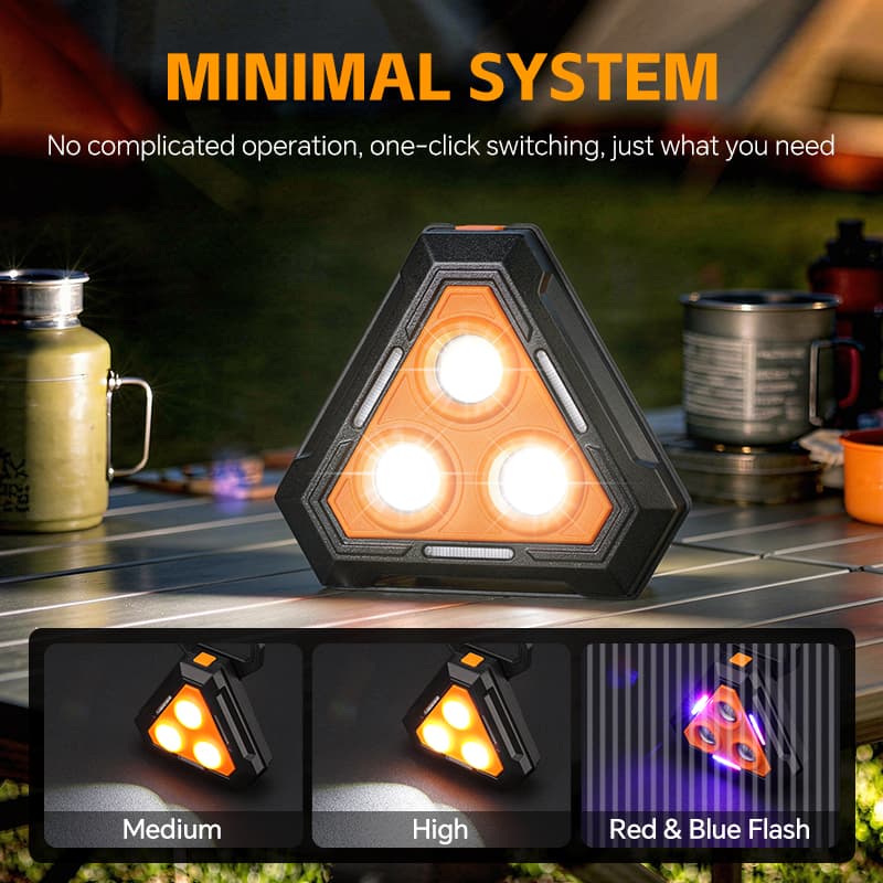 Lampe de Travail Portable pour Multi-usages Base Magnétique Rechargeable USB - مصباح محمول متعدد الوظائف بقاعدة مغناطيسية