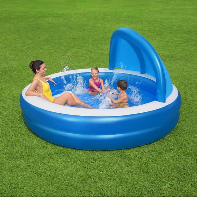 Piscine Gonflable Familiale Bestway 54337 Avec Parasol Amovible et Siège Confortable - مسبح عائلي مع مظلة واقية من الشمس ومقعد مريح