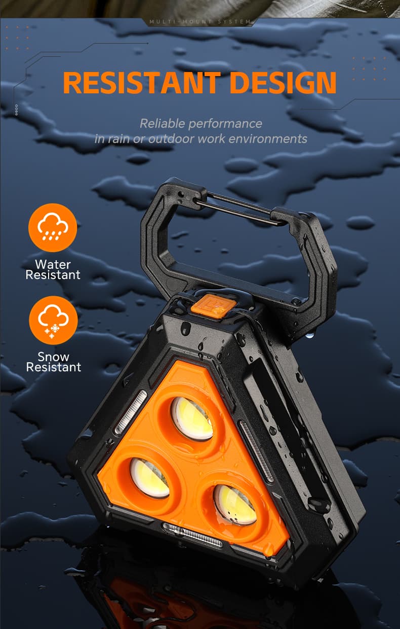 Lampe de Travail Portable pour Multi-usages Base Magnétique Rechargeable USB - مصباح محمول متعدد الوظائف بقاعدة مغناطيسية