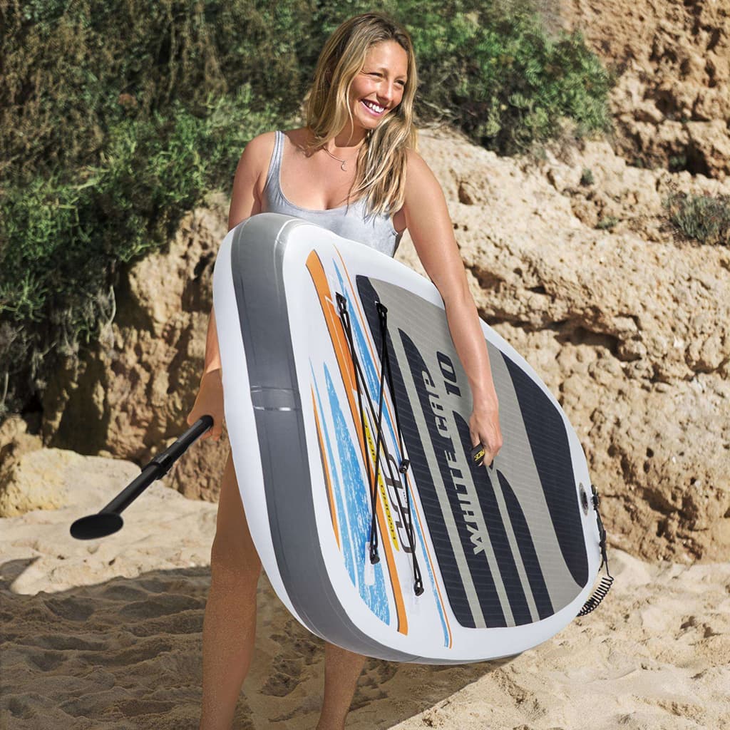 Hydro-Force White Cap Paddle gonflable Avec Pompe À Main Et Sac À Dos Bestway-65342