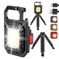 Mini Lampe de Poche COB LED Portable Rechargeable avec Trépied - مصباح متعدد الوظائف مع حامل