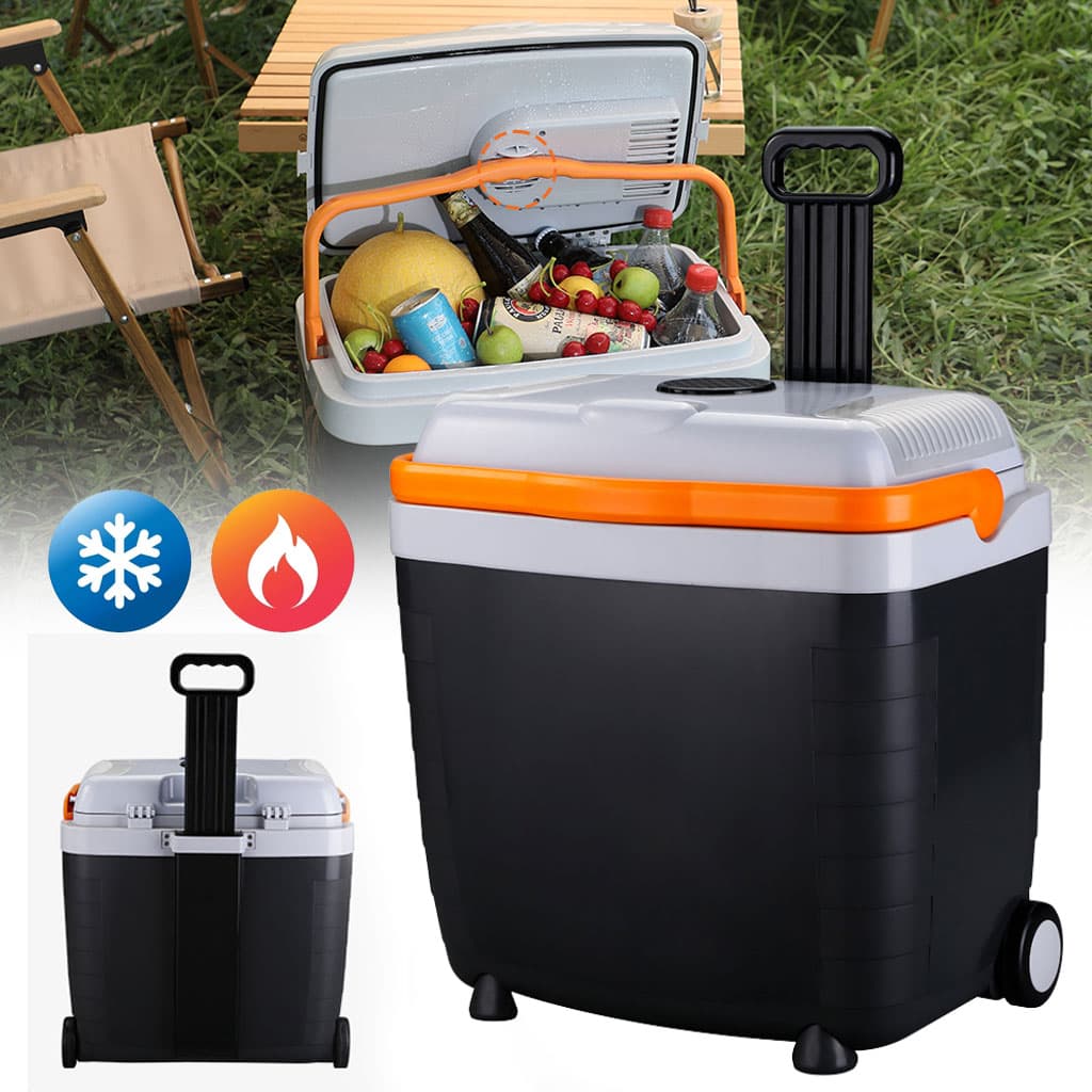 Glacière et Réchauffeur Thermoélectrique Portable 28L avec Roues - ثلاجة وسخان متنقل سعة 28 لتر