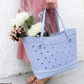 Sac de Plage Eva et Silicone Garni de Trous Grand Cabas Imperméable Tendance pour Été - حقيبة الشاطئ السيليكونية العصرية المقاومة للماء