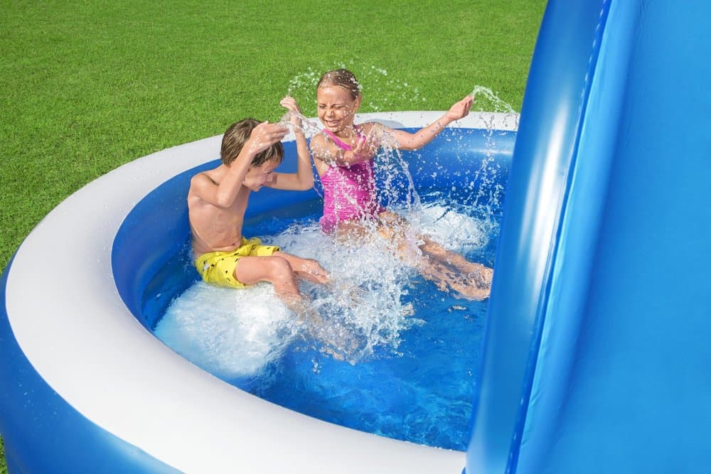 Piscine Gonflable Familiale Bestway 54337 Avec Parasol Amovible et Siège Confortable - مسبح عائلي مع مظلة واقية من الشمس ومقعد مريح