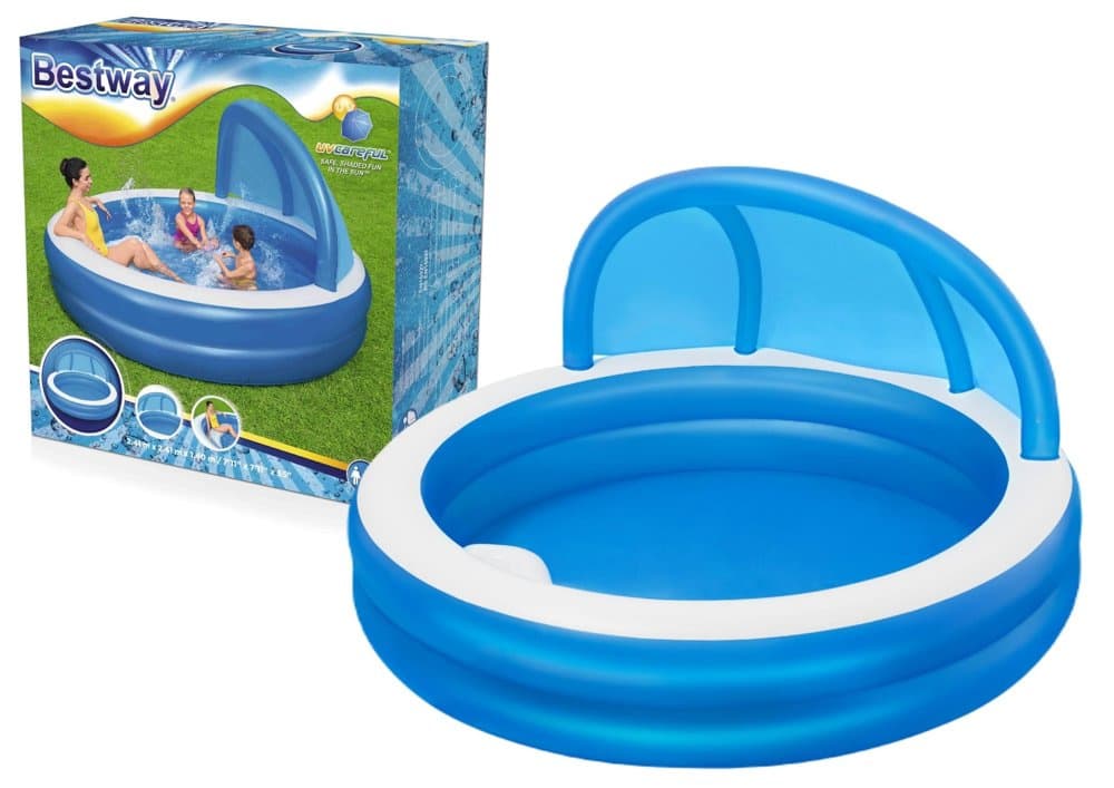 Piscine Gonflable Familiale Bestway 54337 Avec Parasol Amovible et Siège Confortable - مسبح عائلي مع مظلة واقية من الشمس ومقعد مريح