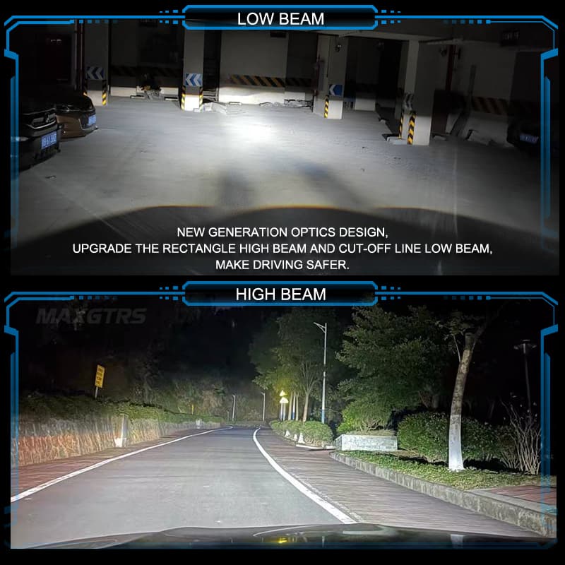 Kit Lampes Projecteur LED H4 36W Éclairage Full LED 6000K - طقم مصابيح بروجيكتور مدمجة للسيارات والدراجات