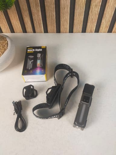 Lampe de Travail LED Multifonction T130 Éclairage Latéral RGB et Écran LCD - مصباح العمل الذكي متعدد الوظائف بمغناطيس