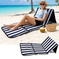 Tapis de Plage Pliable avec Dossier Réglable - حصيرة وكرسي الشاطئ القابل للطي مزود بمسند ظهر